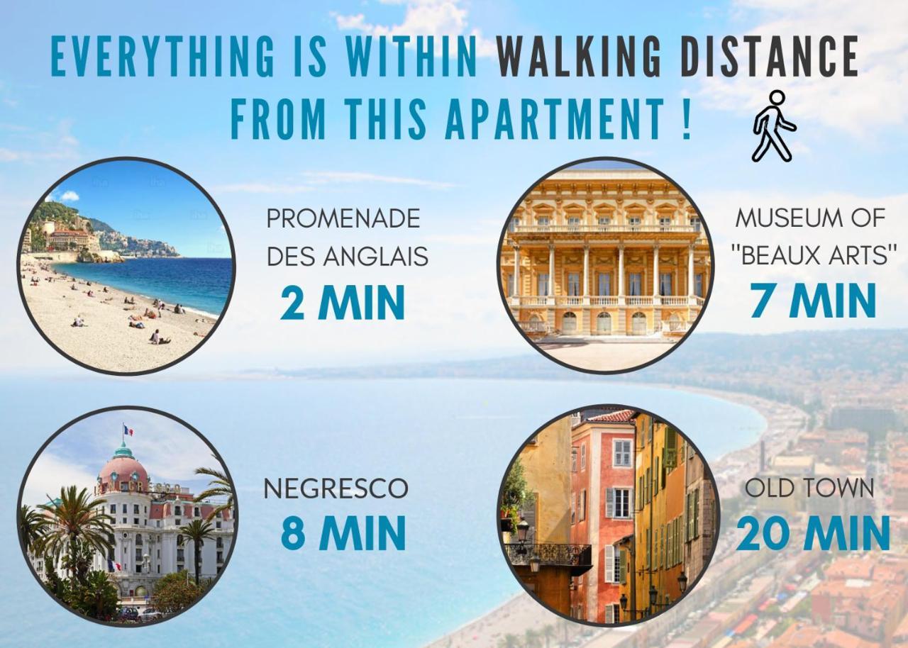 Apartamento Nestor&Jeeves - Palais Renoir - By Sea - Free Parking Niza Exterior foto